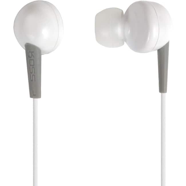 Koss - 187197 KEB6i In-Ear Headphones - White - Stereo - Wired - Earbud - Binaural - In-ear - White - Unknown