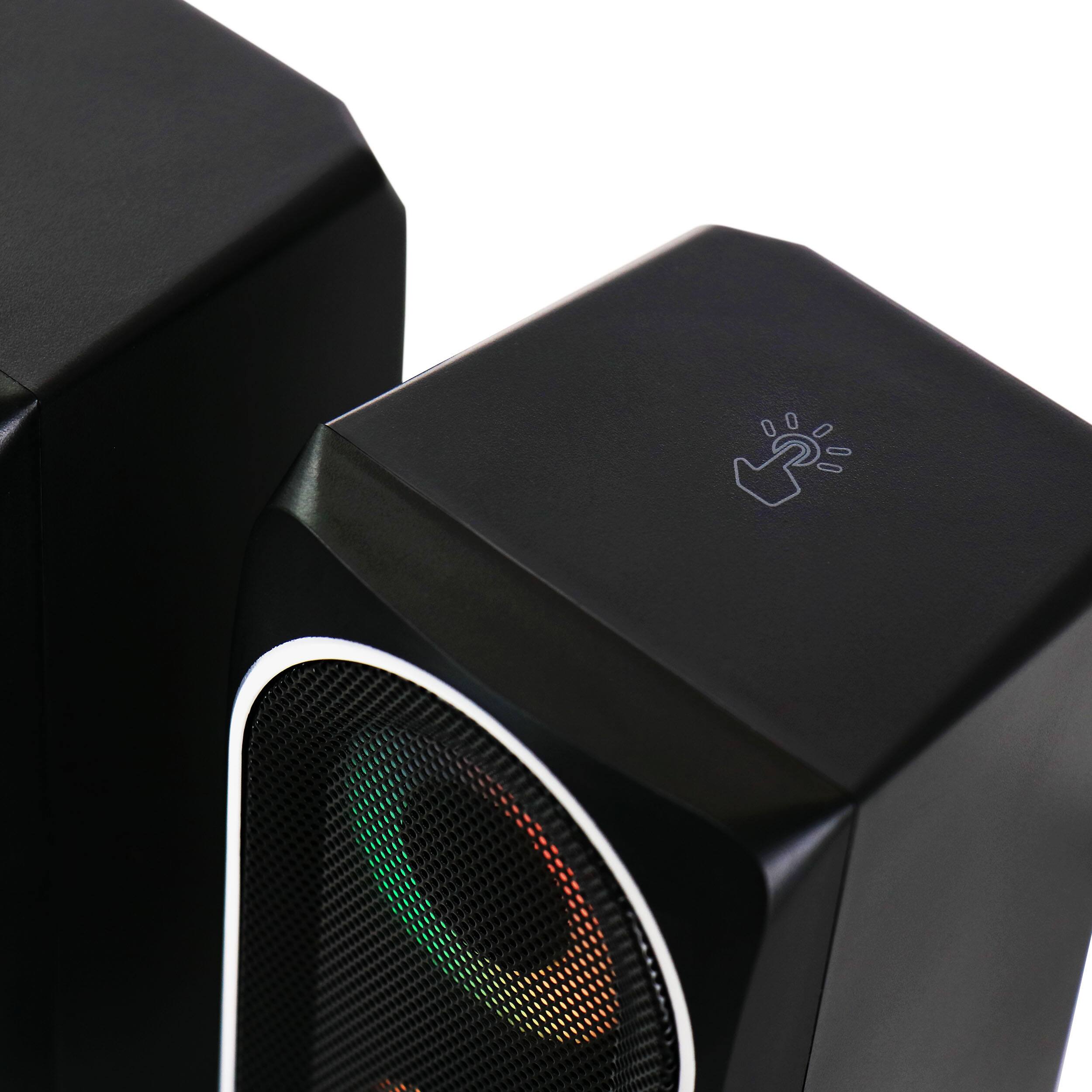 Alt View 1. beFree Sound - beFree Sound 2.0 Computer Gaming Speakers with LED RGB Lights - Black.