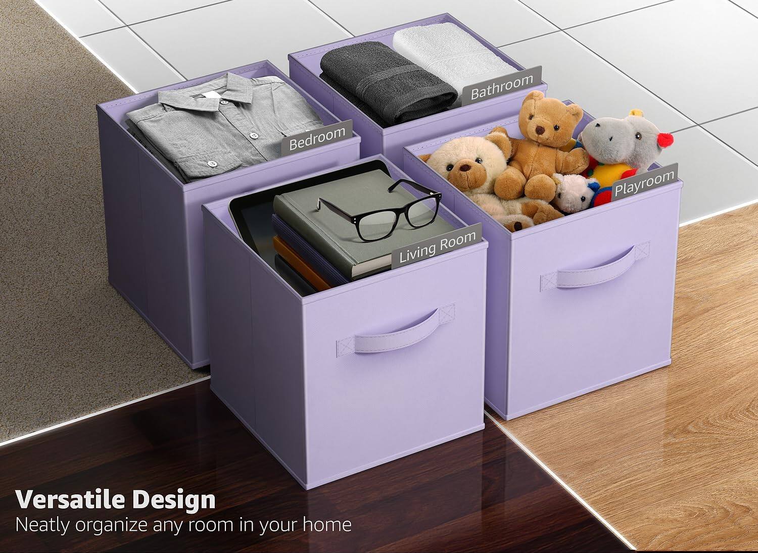 Versatile Design  
Neatly organize any room in your home  

Bedroom  
Bathroom  
Living Room  
Playroom