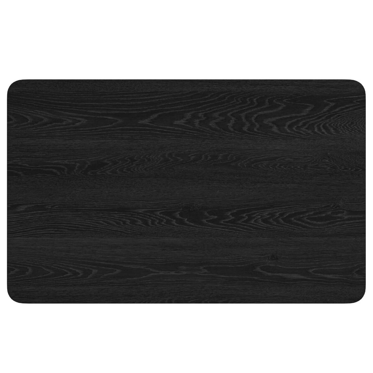 Alt View 9. Loheer - Loheer Black Rectangular Dining Table, Mid-Century Modern Rubberwood Frame - Black.