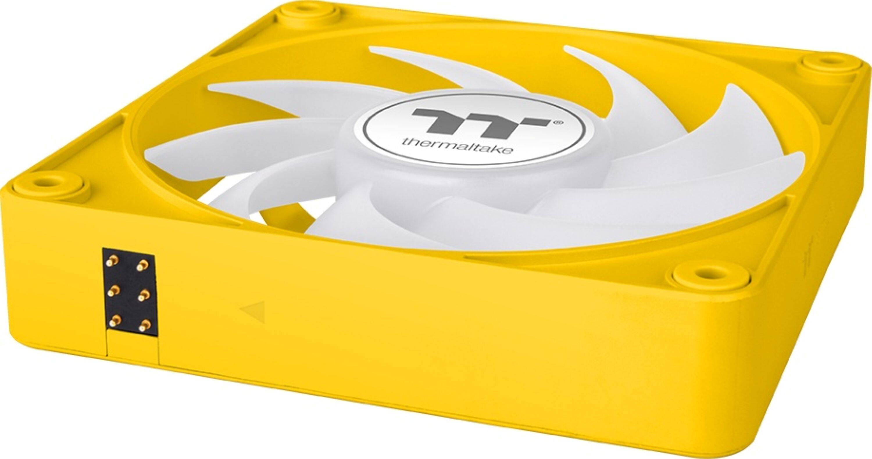 Alt View 5. Thermaltake - CT120 EX ARGB Sync 120mm Computer Case Cooling Fan (3-Pack) - Bumblebee.