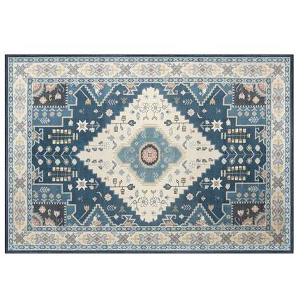 Front. Costway - Costway Area Rugs 5'4" x 7'7" Faux Wool Fabric Doormat Home Carpet Living Room Bedroom - Multicolor.