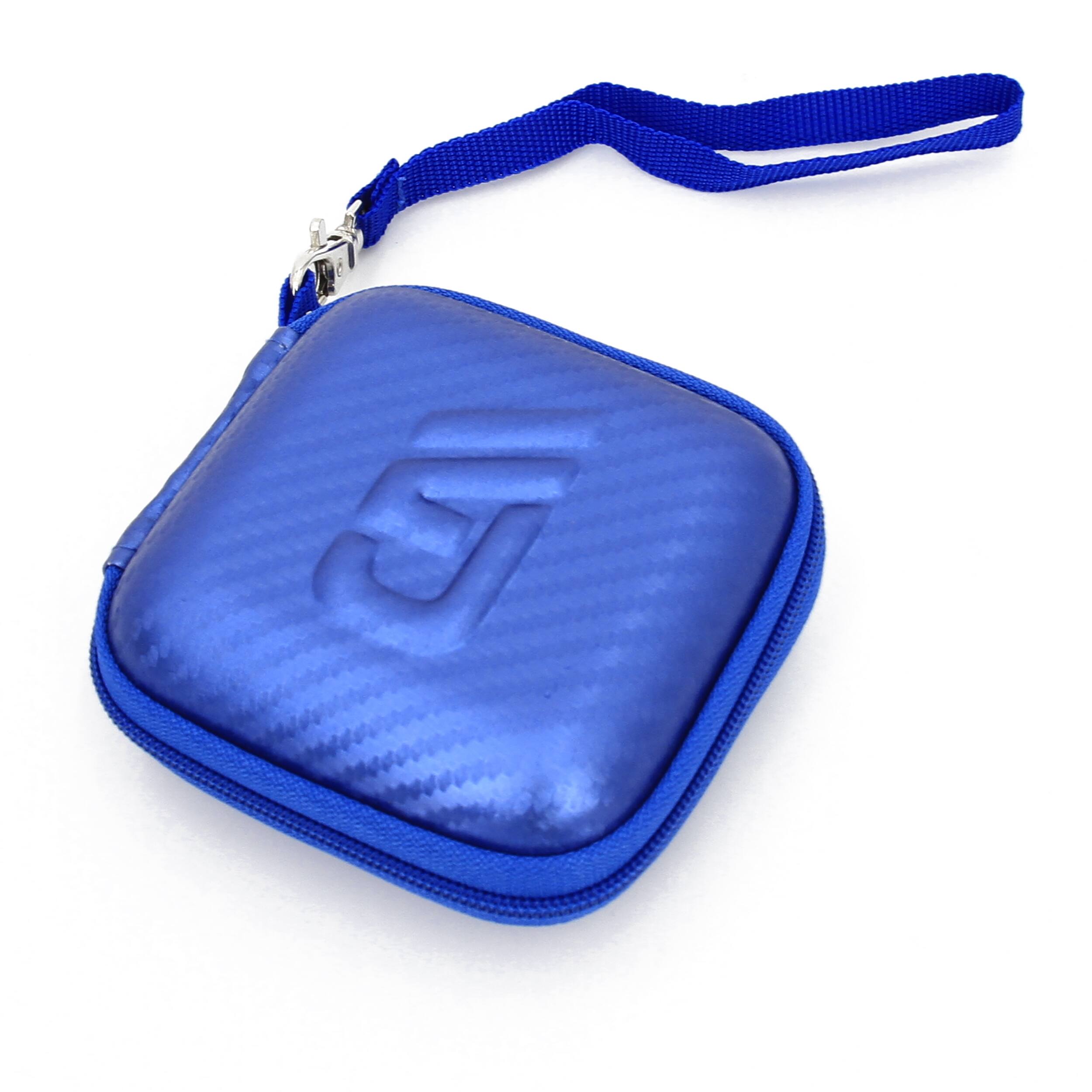 Back. CASEMATIX - Hard Travel Case for Crucial X6 4TB Portable SSD with Accessory Pocket — Blue External Hard Drive Storage - Blue.