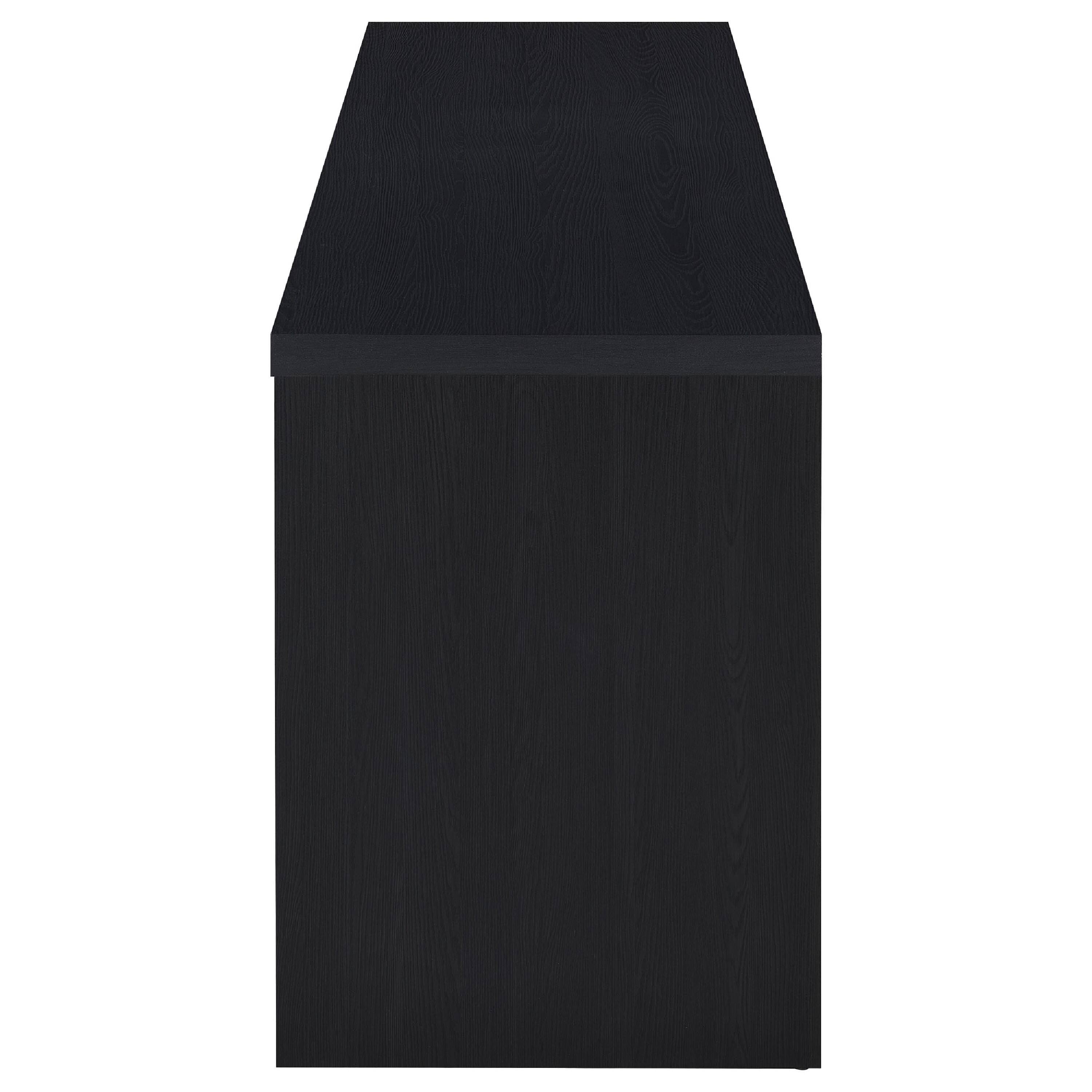 Alt View 2. Manhattan Lane - Rutvy TV Stand Media Console with 3 Drawers, Open Shelves - Black.