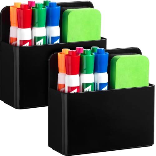 Front. Vulpecula Spade - 2 Pcs Magnetic Dry Erase Marker Holder for Whiteboard, Plastic Magnetic Pen Holder for Refrigerator Fridge, Magnet.