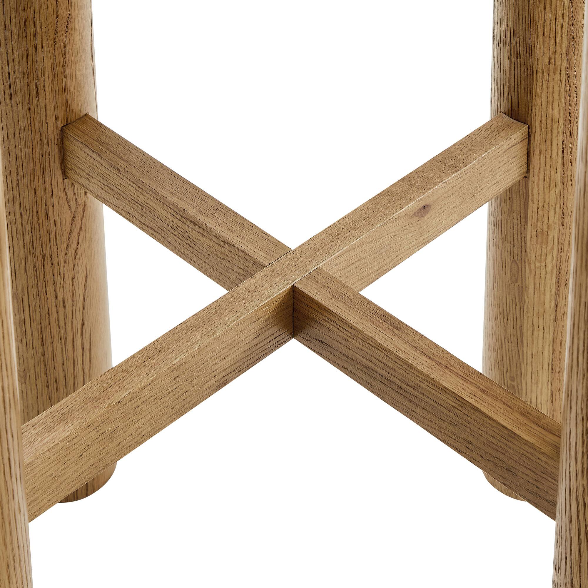 Alt View 3. Modway - Alvia Round 30" Oak Wood Bar Table by Modway - Weathered Oak.