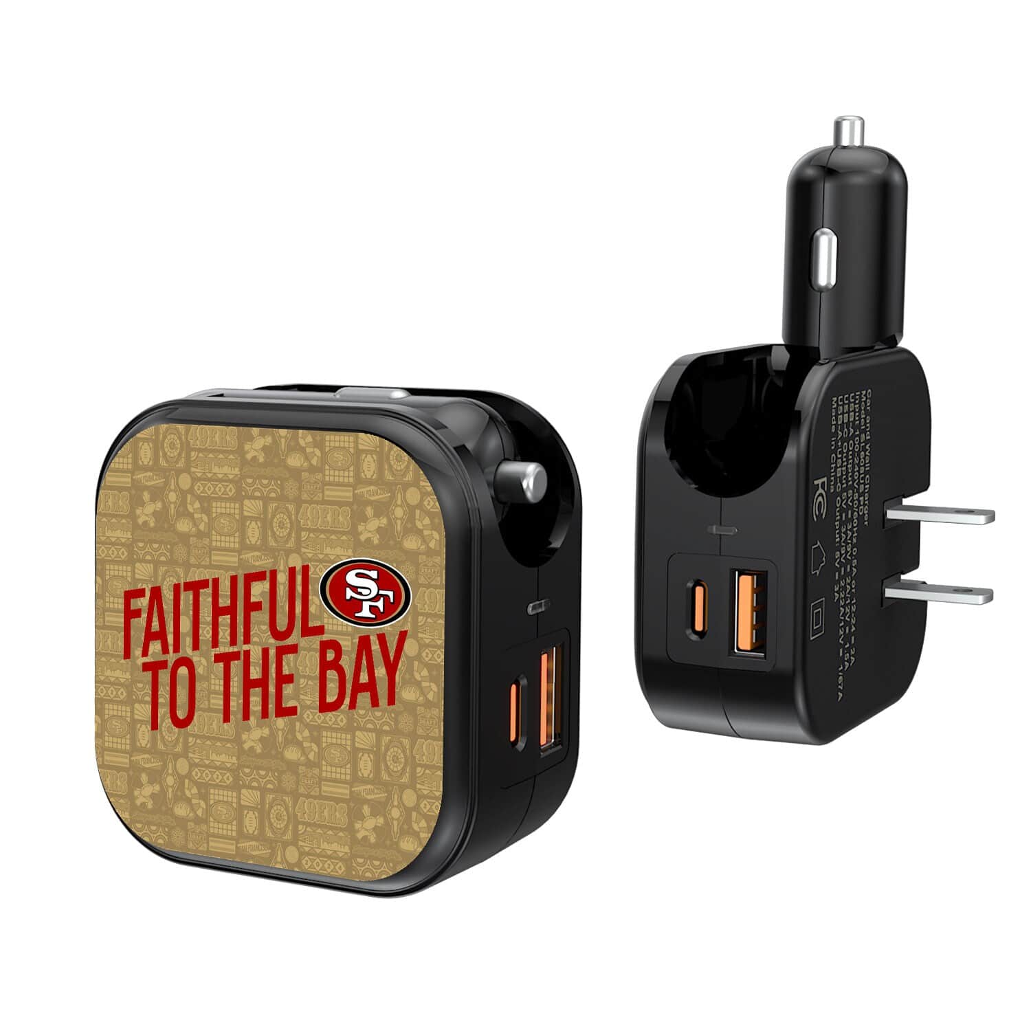 Keyscaper - Black San Francisco 49ers 2-In-1 USB A/C Charger - Black price history on PriceWatchPro