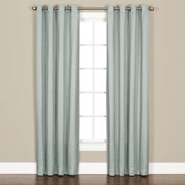 SKL Home - Saturday Knight Ltd Sacai Geometric Woven Jacquard Window Grommet Panel - 52" x 63" - Aqua