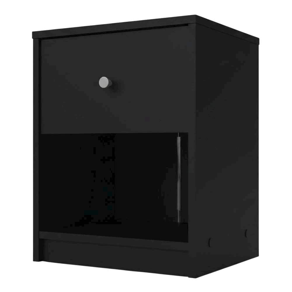 FurniFact - Small Nightstand - Compact Bedside Table with Drawer for Bedrooms - Black price history on PriceWatchPro