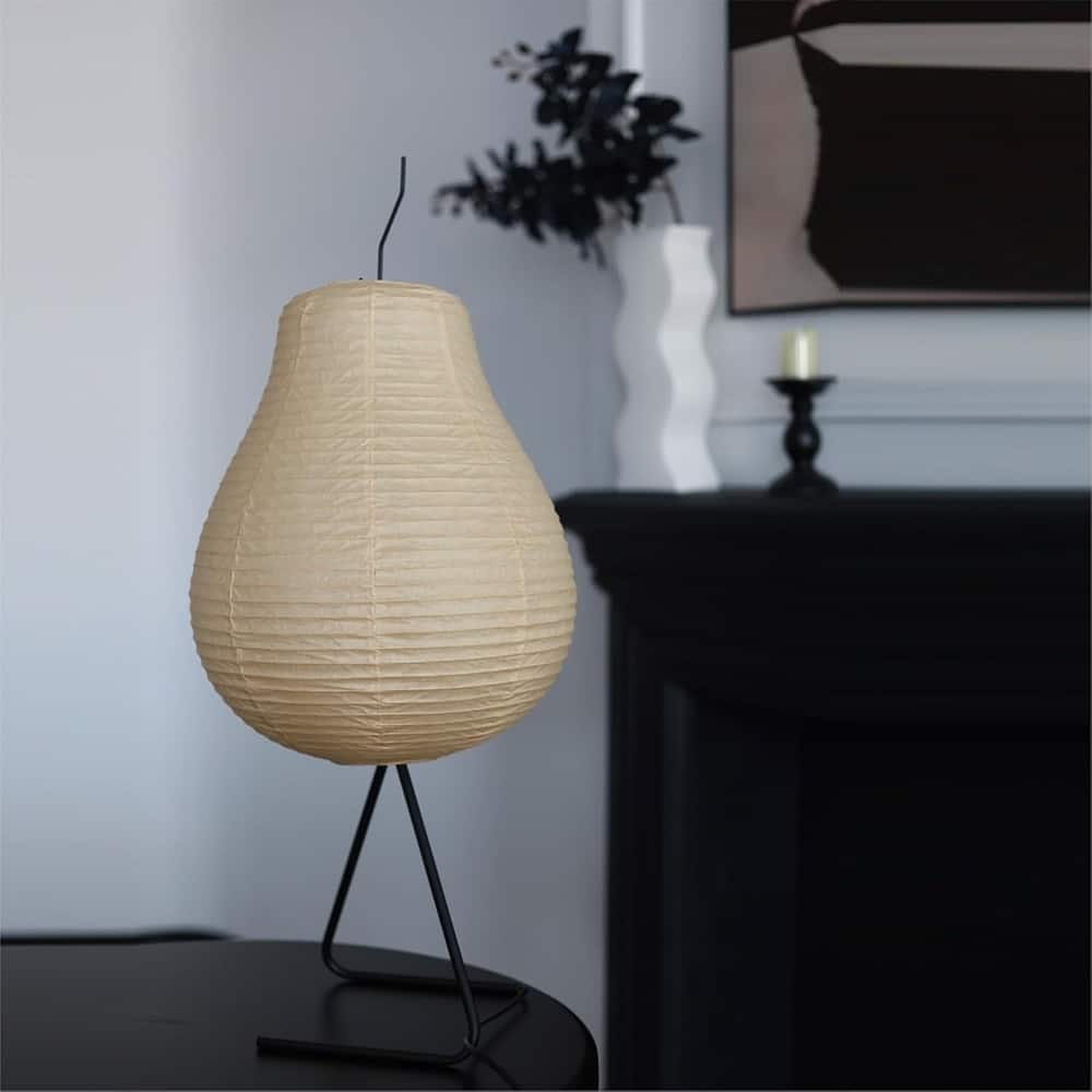 PARKER SLATER - Rice Paper Lantern, Zen-Style Modern Lamp for Living Room & Bedroom