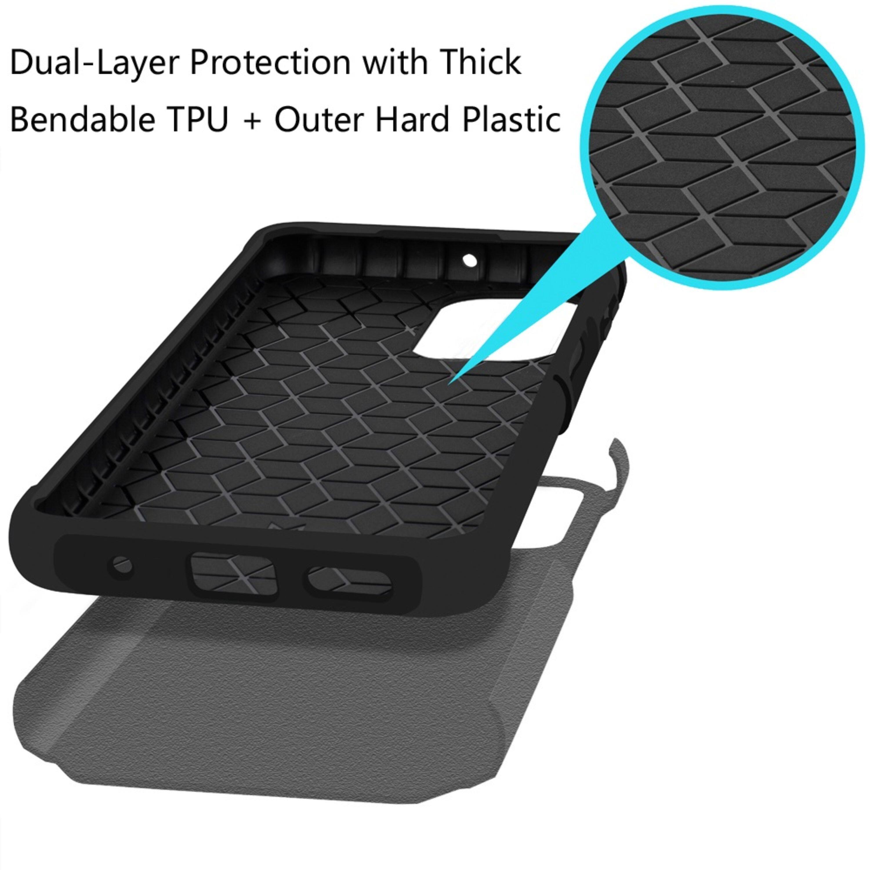 Dual-Layer Protection with Thick Bendable TPU + Outer Hard Plastic