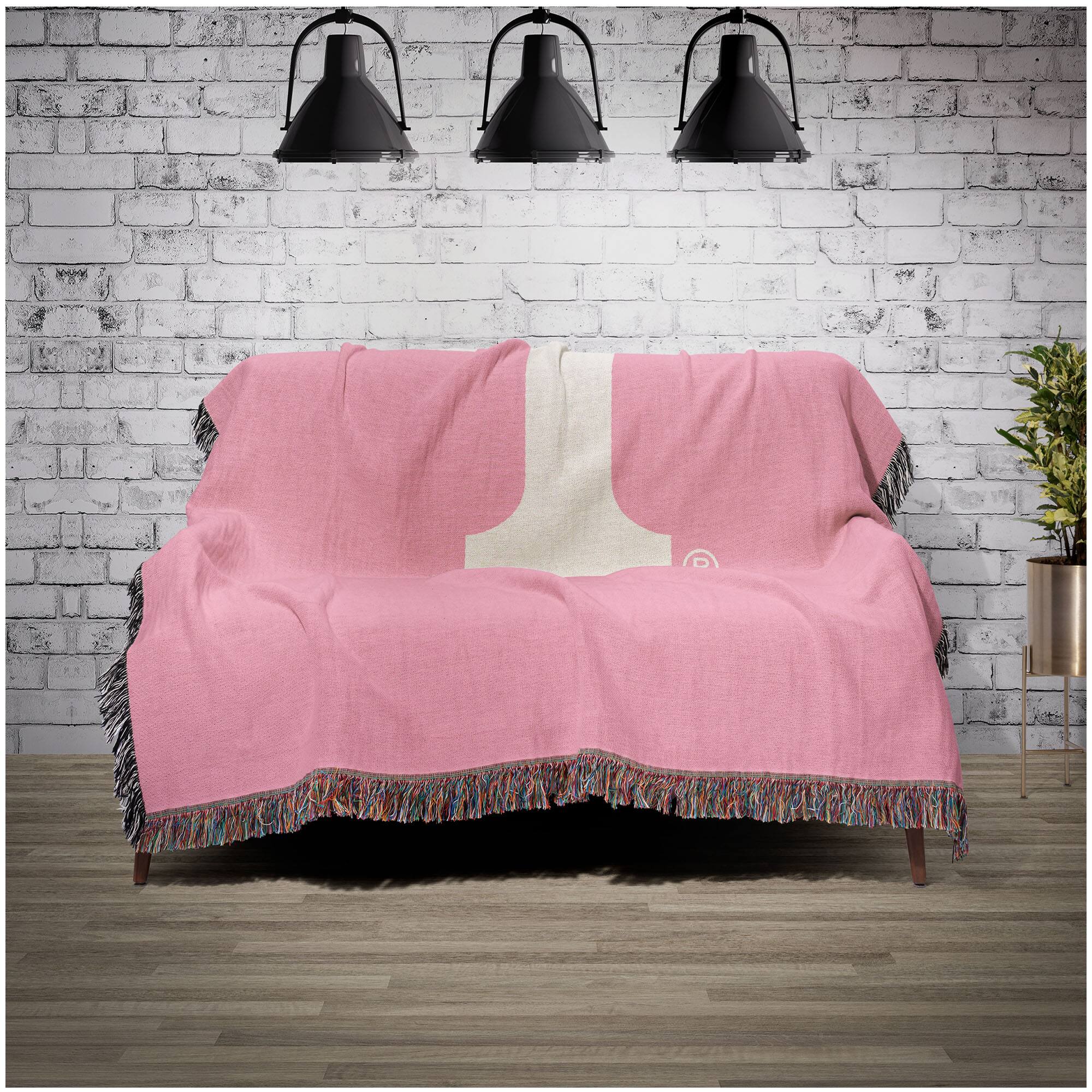 Alt View 1. Chad & Jake - Tennessee Volunteers Woven Blanket - Pink.