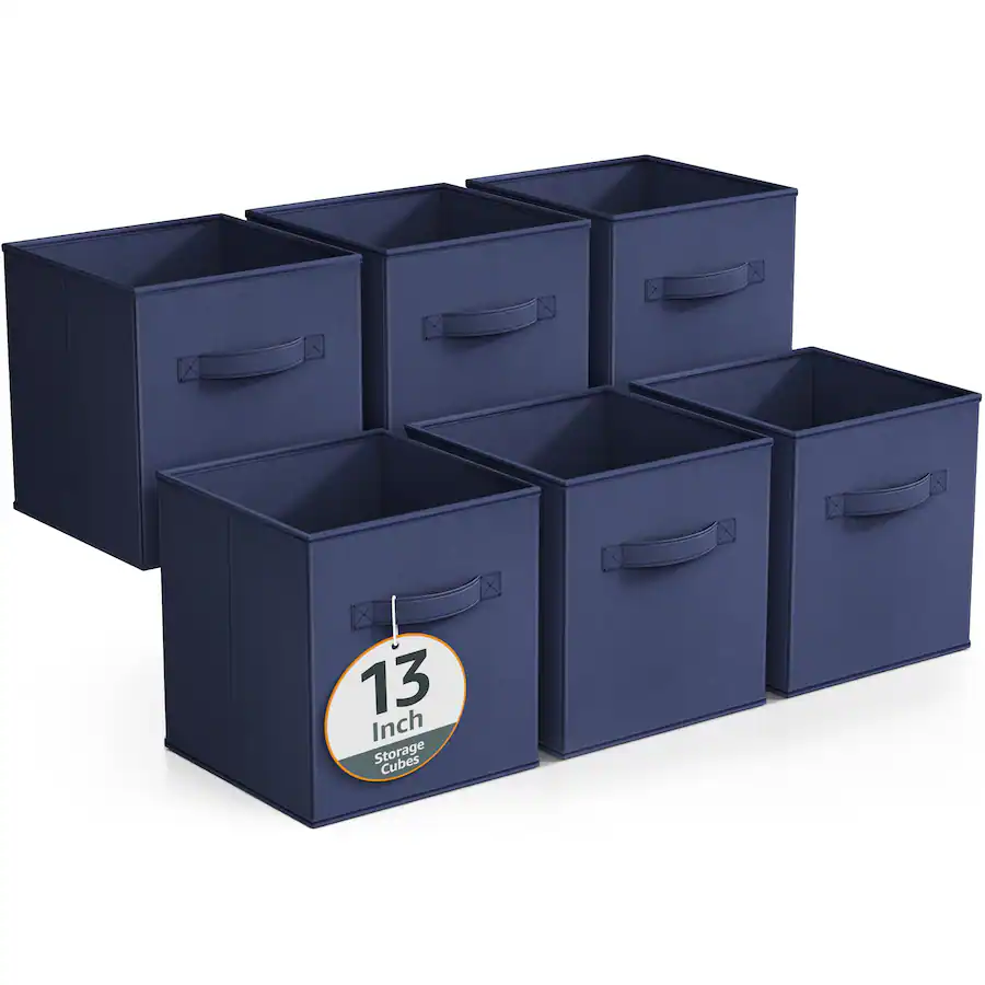 Sorbus Fabric Storage Cubes, 8 Foldable Storage Bins for Organizing ...