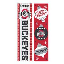 Evergreen Enterprises - Ohio State Buckeyes 47" Double Sided Christmas Leaner Fan Sign - Multicolor