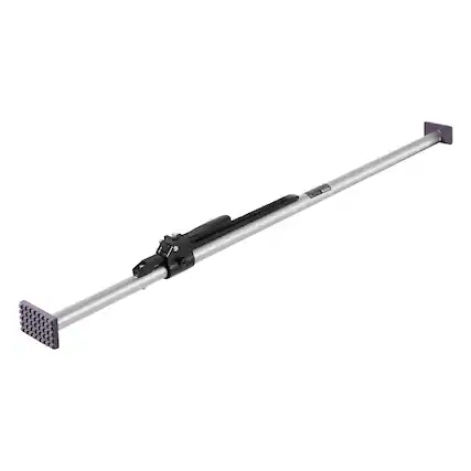 Front. VEVOR - Cargo Bar, Ratcheting Cargo Bar Adjustable from 59" to 73", Heavy-duty Steel Cargos Stabilizer with Non-Slip Foot Pads - Silver.