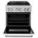 Angle. ZLINE - 30 in. Wide 4 Burner Legacy Dual Fuel Range in Satin Stainless Steel w/ White Matte Door (RAS-WM-30) - Matte White.