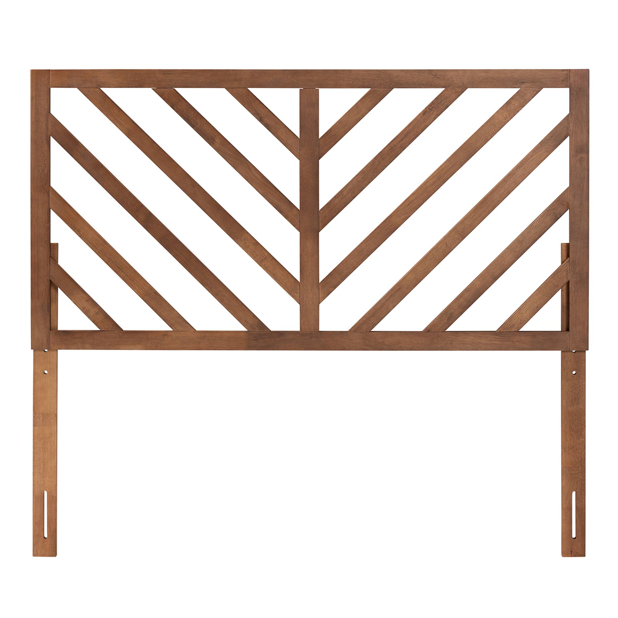 Angle. Baxton Studio - Belisma Modern and Contemporary Finished Wood Queen Size Headboard - Ash Walnut.