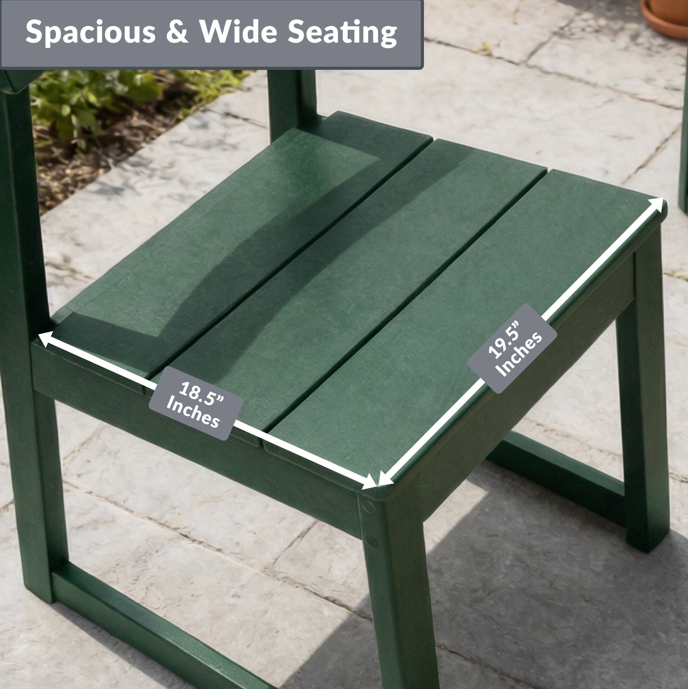 Spacious & Wide Seating  
18.5" Inches  
19.5" Inches