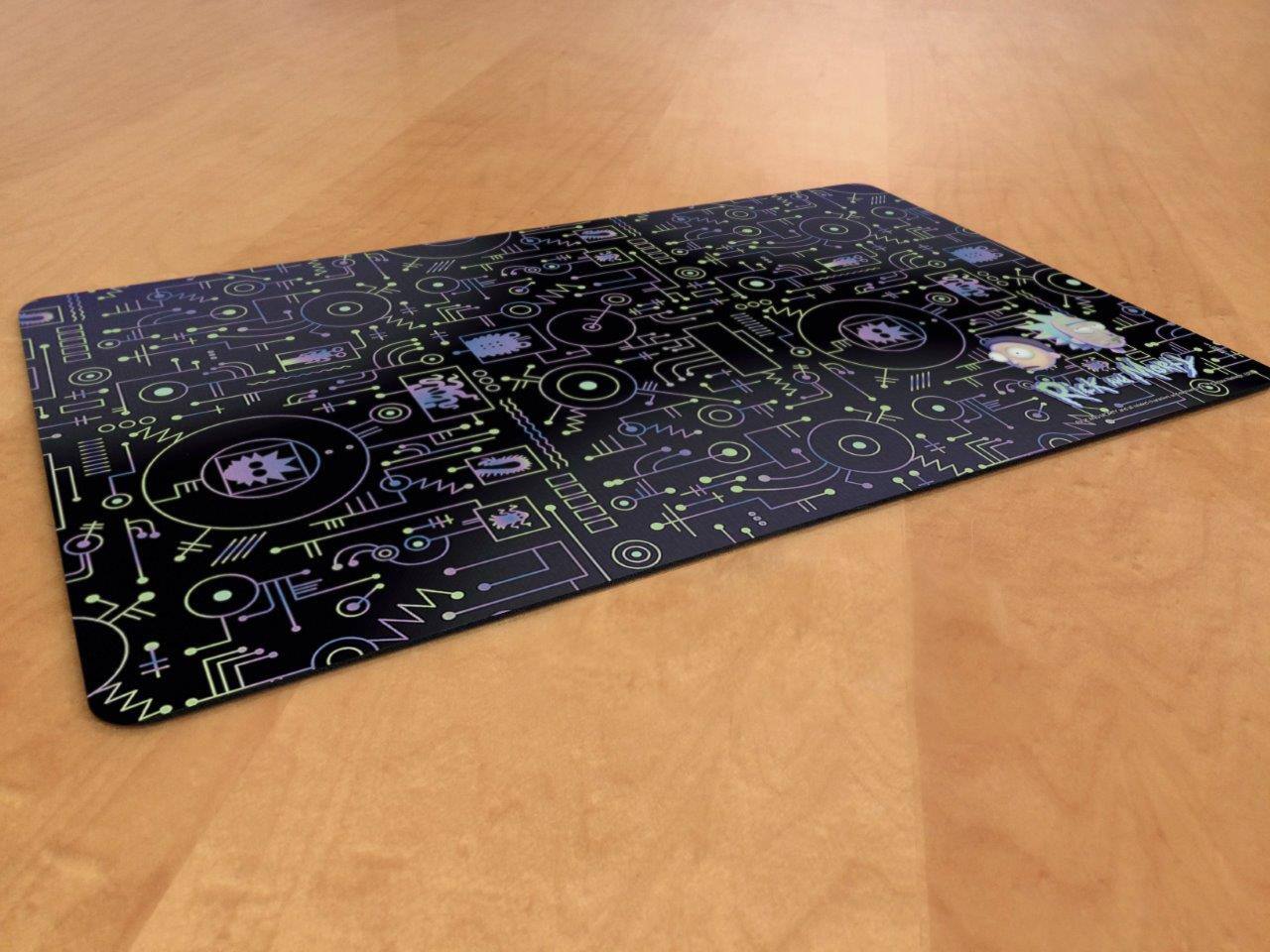 Angle. Trend Setters - Rick and Morty (Circuit) Desk Mat - Multicolor.