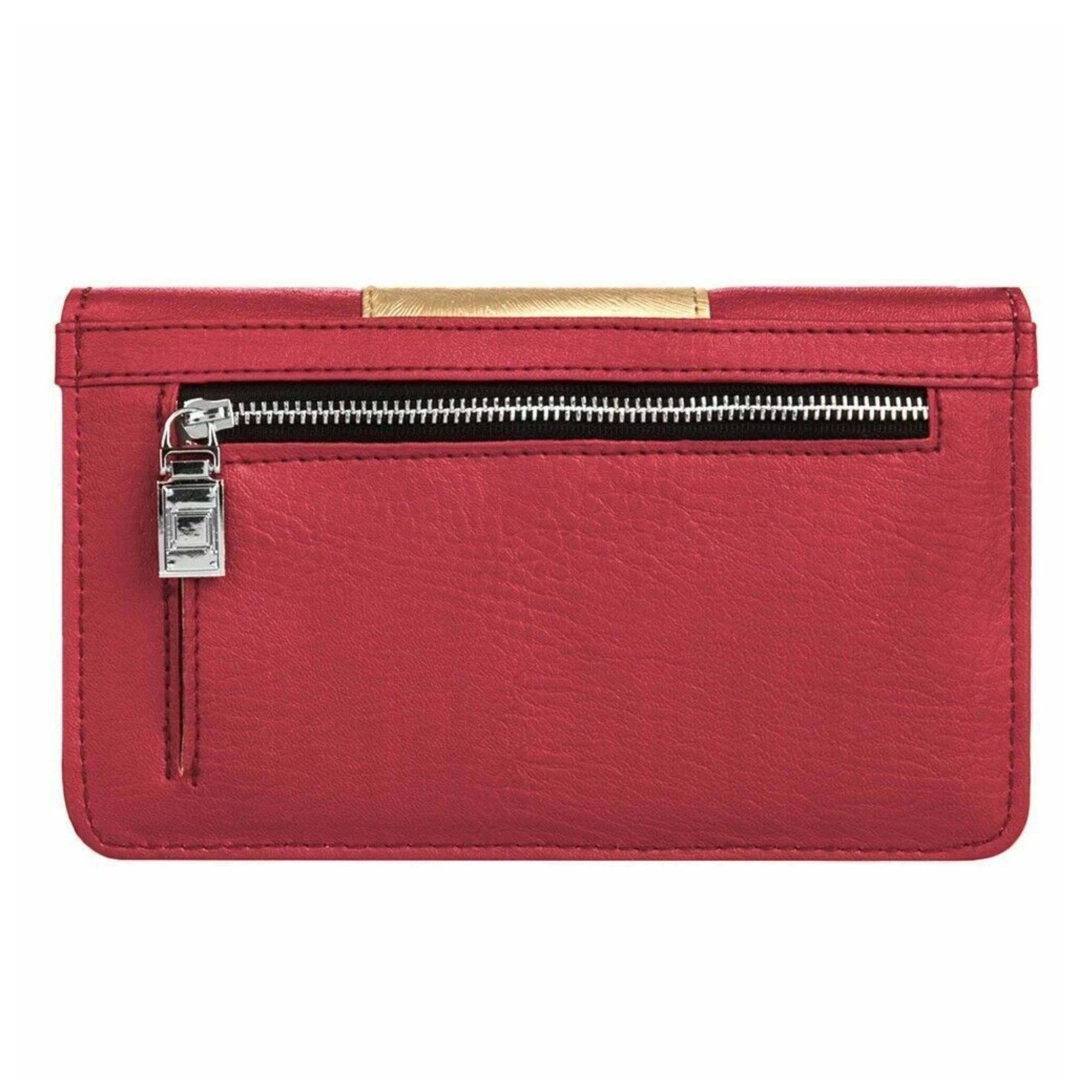 Back. Kitcheniva - Women Phone Wallet Purse Crossbody Bag For Samsung Galaxy A35 5G Wine/Gold - Wine/Gold.