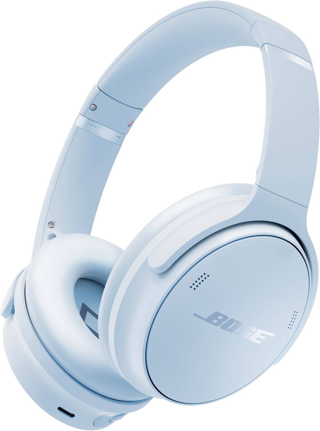 Angle. Bose - QuietComfort Wireless Noise Cancelling Over-the-Ear Bluetooth Headphones - Ice Blue.