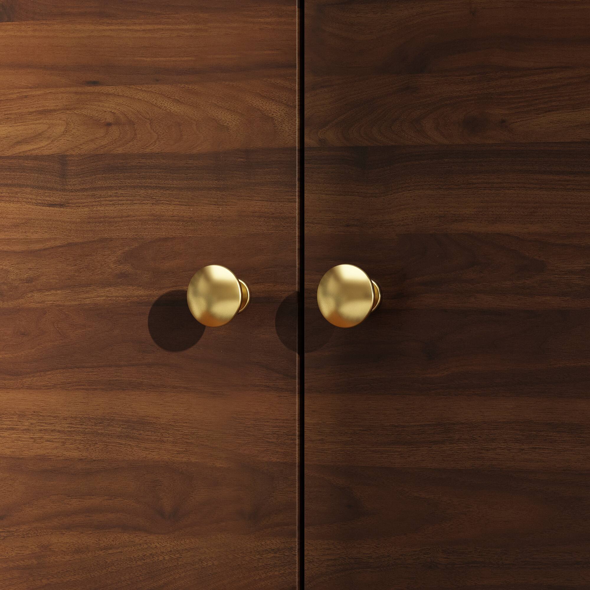 Alt View 9. Famapy - Famapy Modern Storage Cabinet with Sliding Acrylic Doors - Brown.