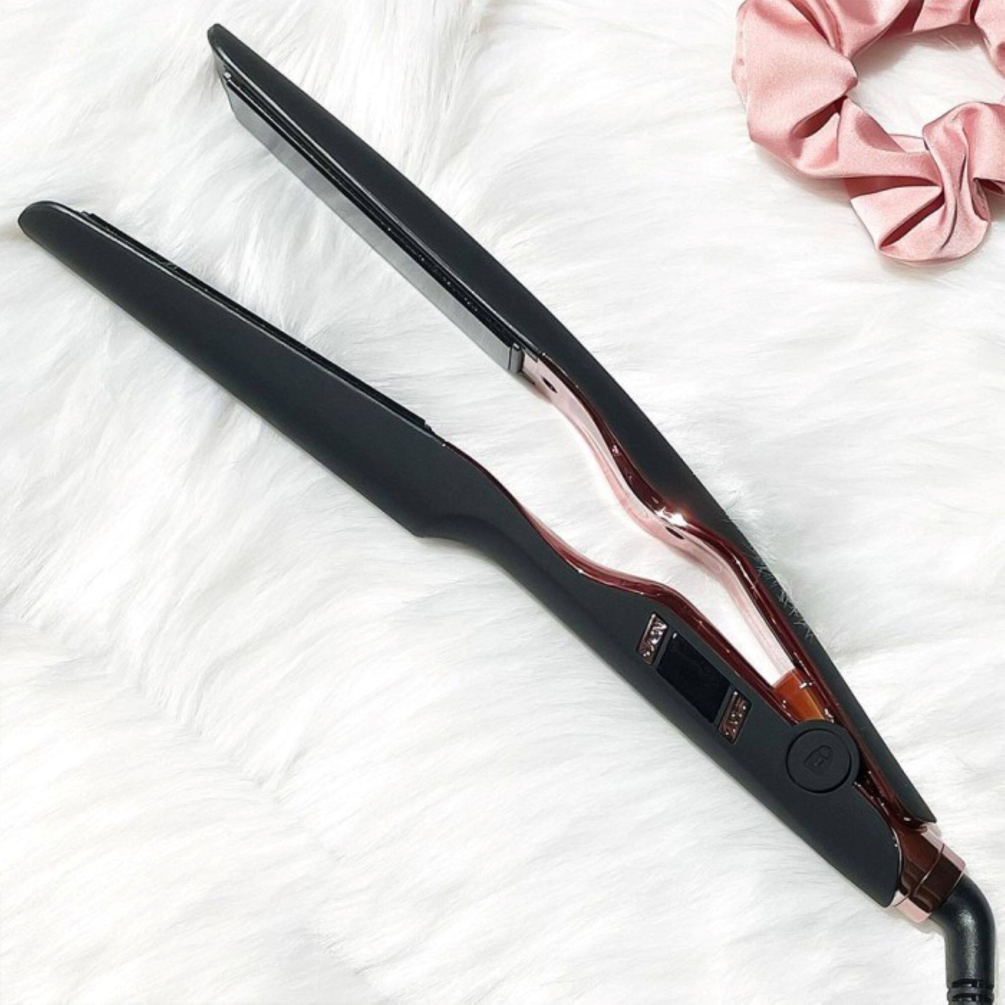 Alt View 12. FHI Heat - The Curve Pro Styling Flat Iron 1” - for Smoothing and Straightening, All Hair Types - Black.