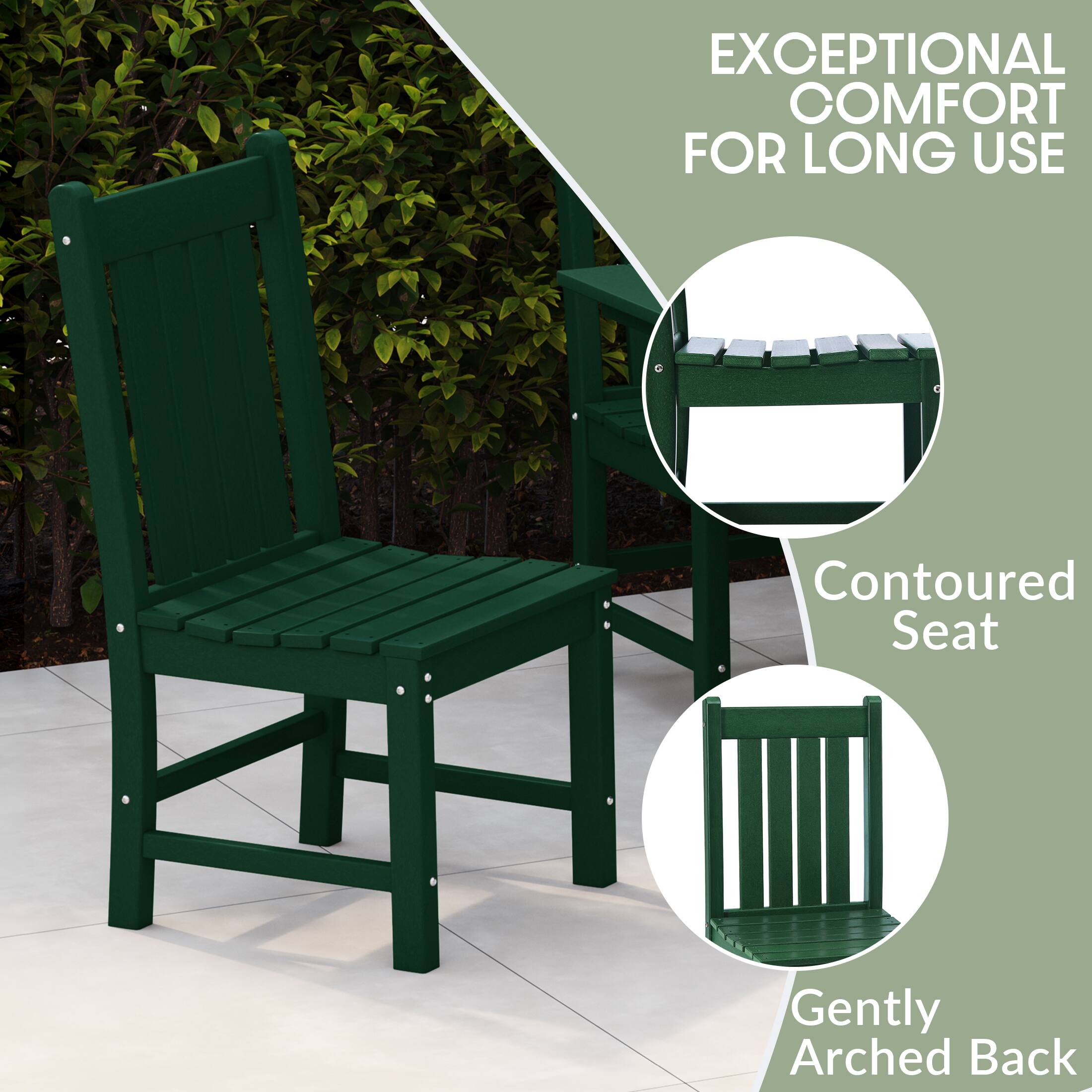 EXCEPTIONAL COMFORT FOR LONG USE

Contoured Seat

Gently Arched Back