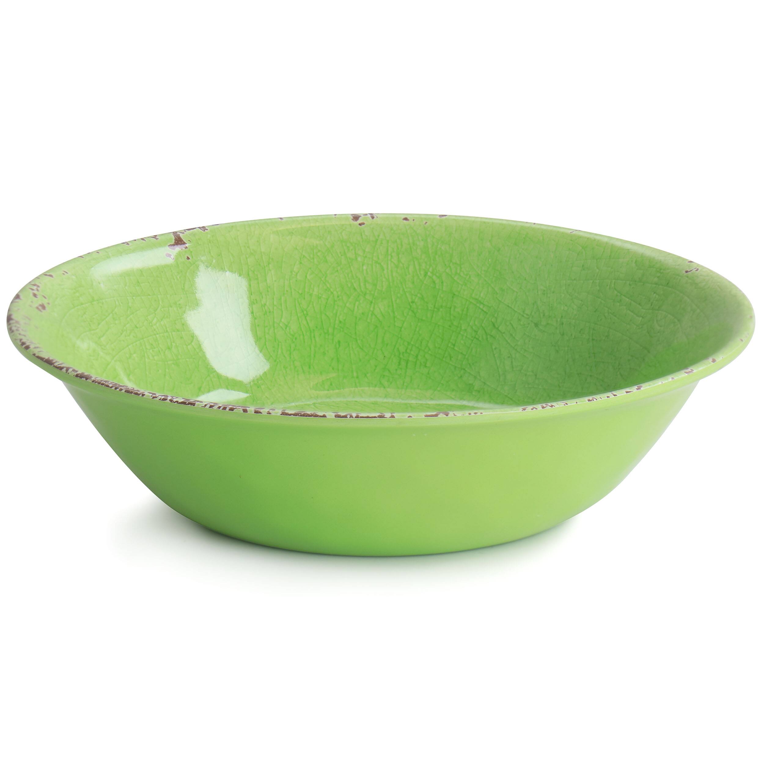Alt View 4. Laurie Gates - Laurie Gates California Designs Mauna 12 Piece Melamine Dinnerware Set in Crackle Green - Light Green.