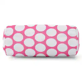 Majestic Home - Bolster Pillow Polka Dot (Large) Hot - Pink