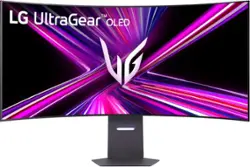 LG - UltraGear 45" OLED Dual Mode (5K2K WUHD 165Hz, WFHD 330Hz) 0.03ms G-Sync/FreeSync Premium Pro Gaming Monitor - Black - Front_Zoom
