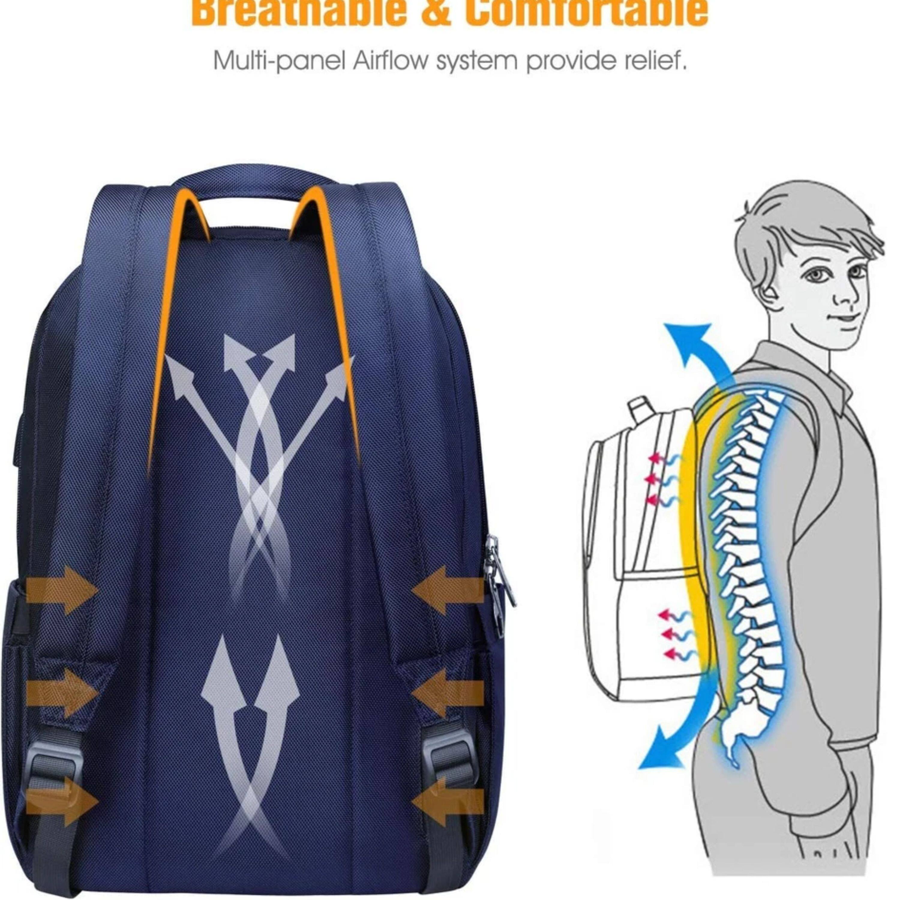 Breathable & Comfortable Multi-panel Airflow system provide relief.