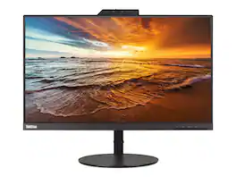 Lenovo - Refurbished Excellent - ThinkVision T24v-10 24" FHD IPS Business Monitor | 1920x1080 Webcam Built-in | HDMI DisplayPort USB Hub | Office Display - Black