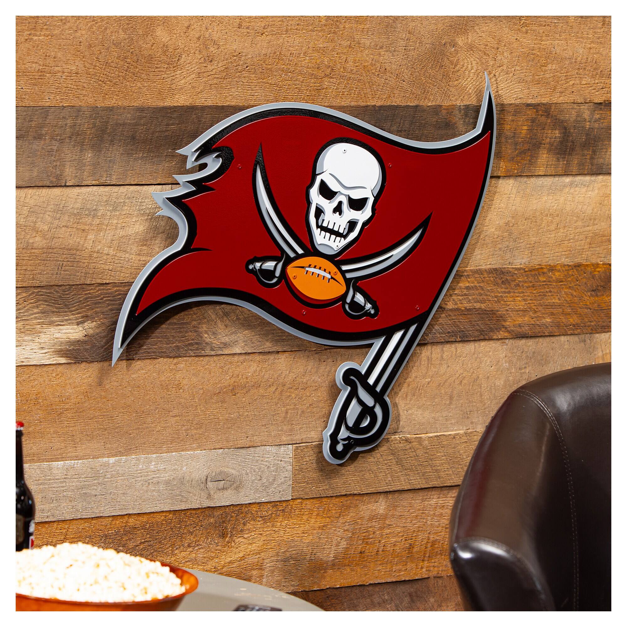 Alt View 1. Evergreen Enterprises - Tampa Bay Buccaneers 23" Layered Metal Wall Art Sign - Multicolor.