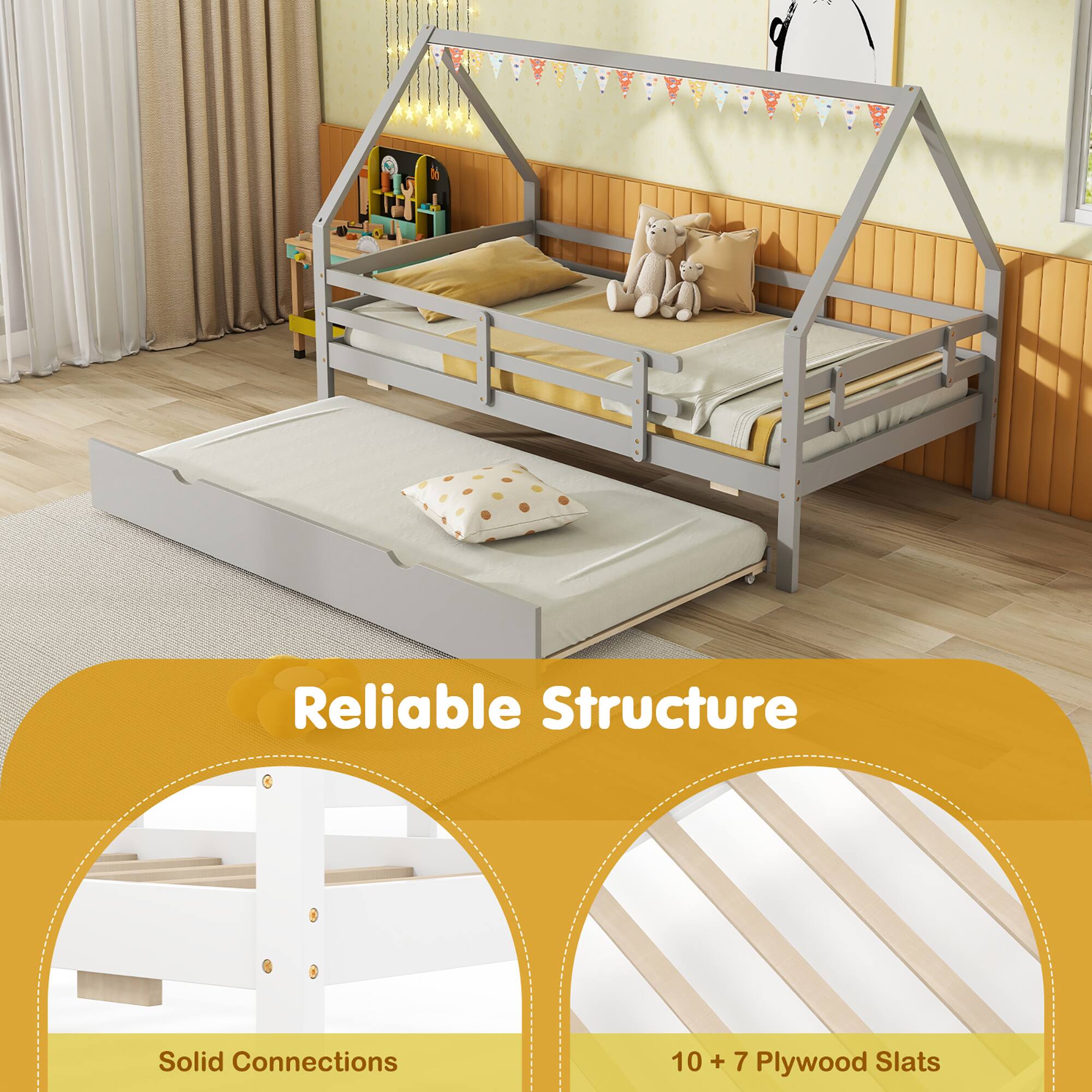 Reliable Structure

Solid Connections

10 + 7 Plywood Slats