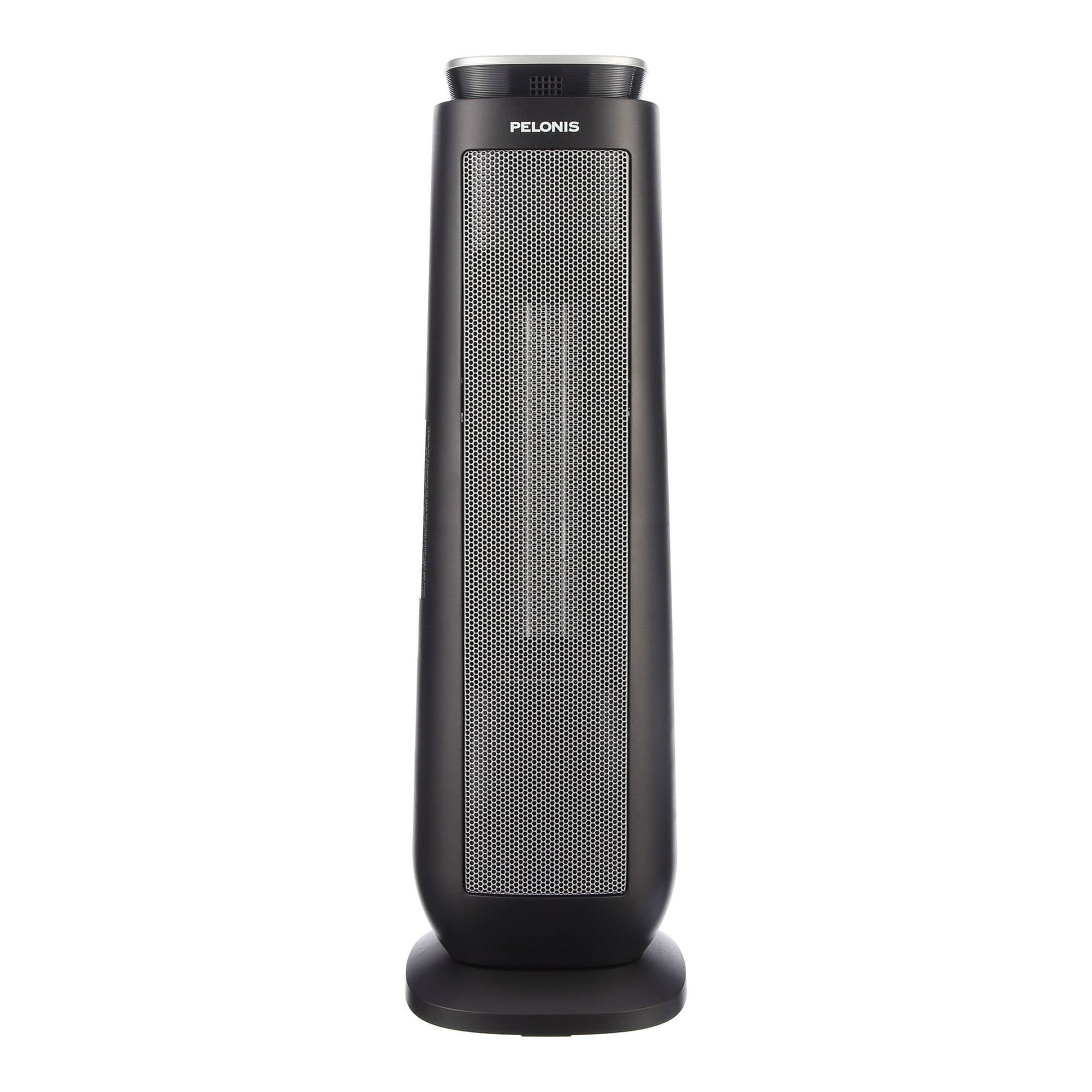 Angle. Pelonis - Pelonis 23" Ceramic Tower Fan-Forced Space Heater, PTHW15-18MR, Black, New - Black.