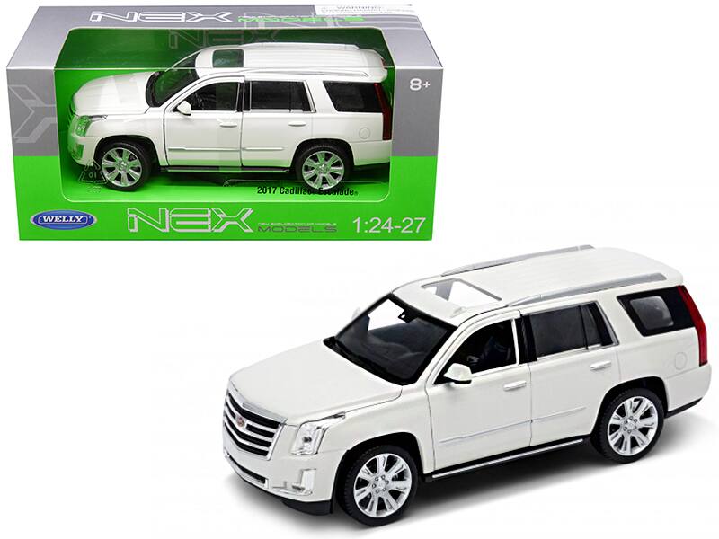 2017 Cadillac Escalade with Sunroof 1/24-1/27 Diecast Model Car by Welly - White