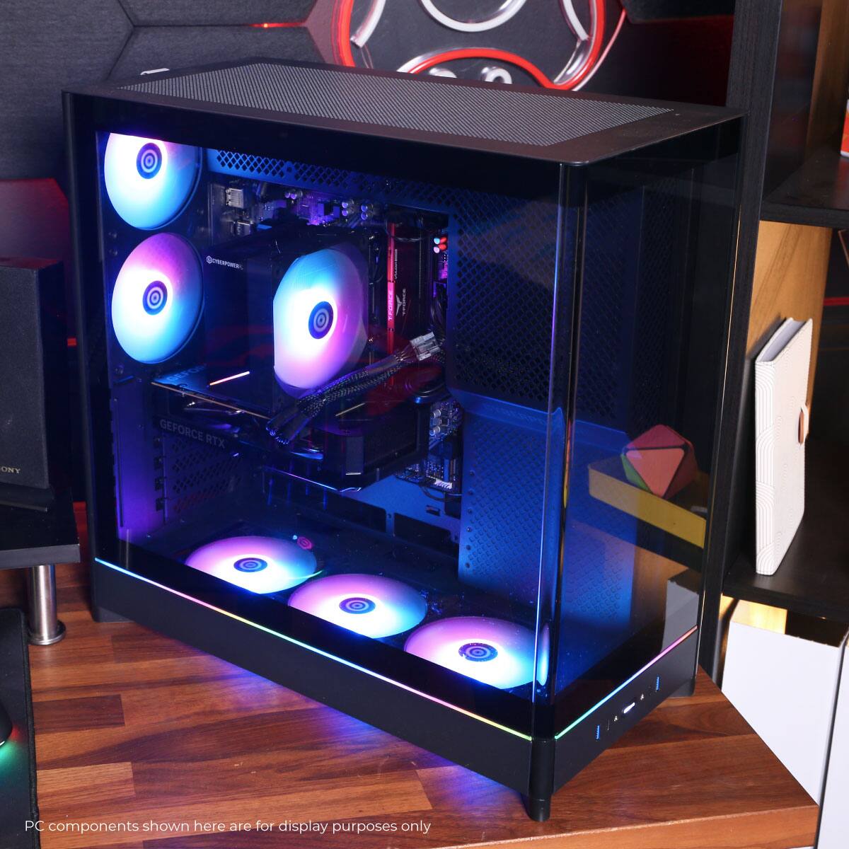PC components shown here are for display purposes only.
