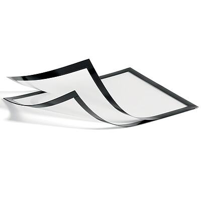 Alt View 1. Durable - DURAFRAME Document Holder, 8.5" x 11", Wall Mounted, Vertical/Horizontal, Bottom Loading, 2/Pack - Black.