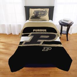 Sweet Home Collection - NCAA Purdue Boilermakers Comforter & Sham Set- Twin/Twin XL - Multicolored
