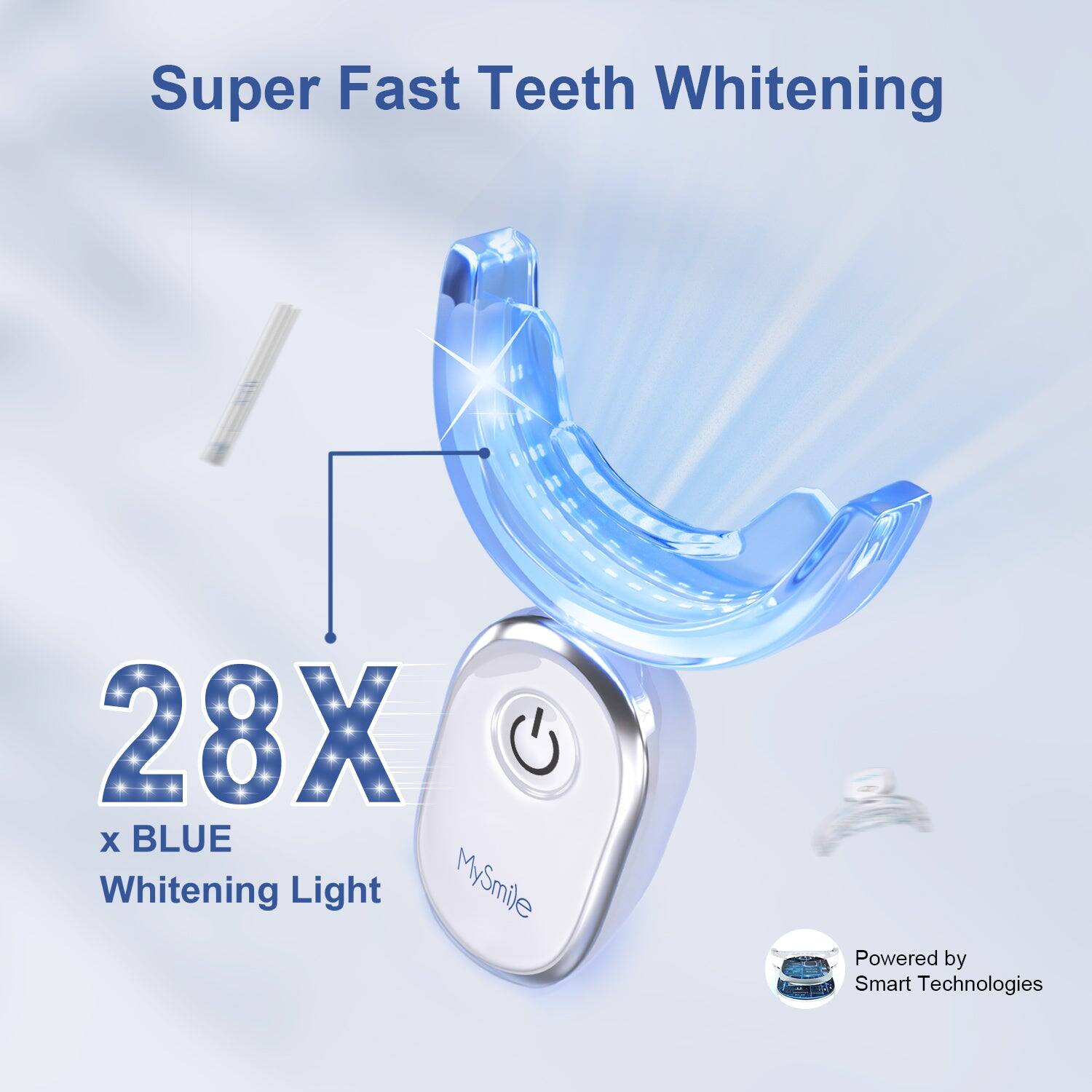 Super Fast Teeth Whitening 28X x BLUE Whitening Light MySmile Powered by Smart Technologies