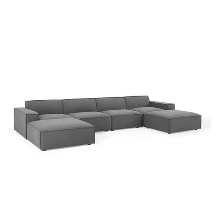 Front. Modway - Restore 6-Piece Sectional Sofa by Modway - Brown.