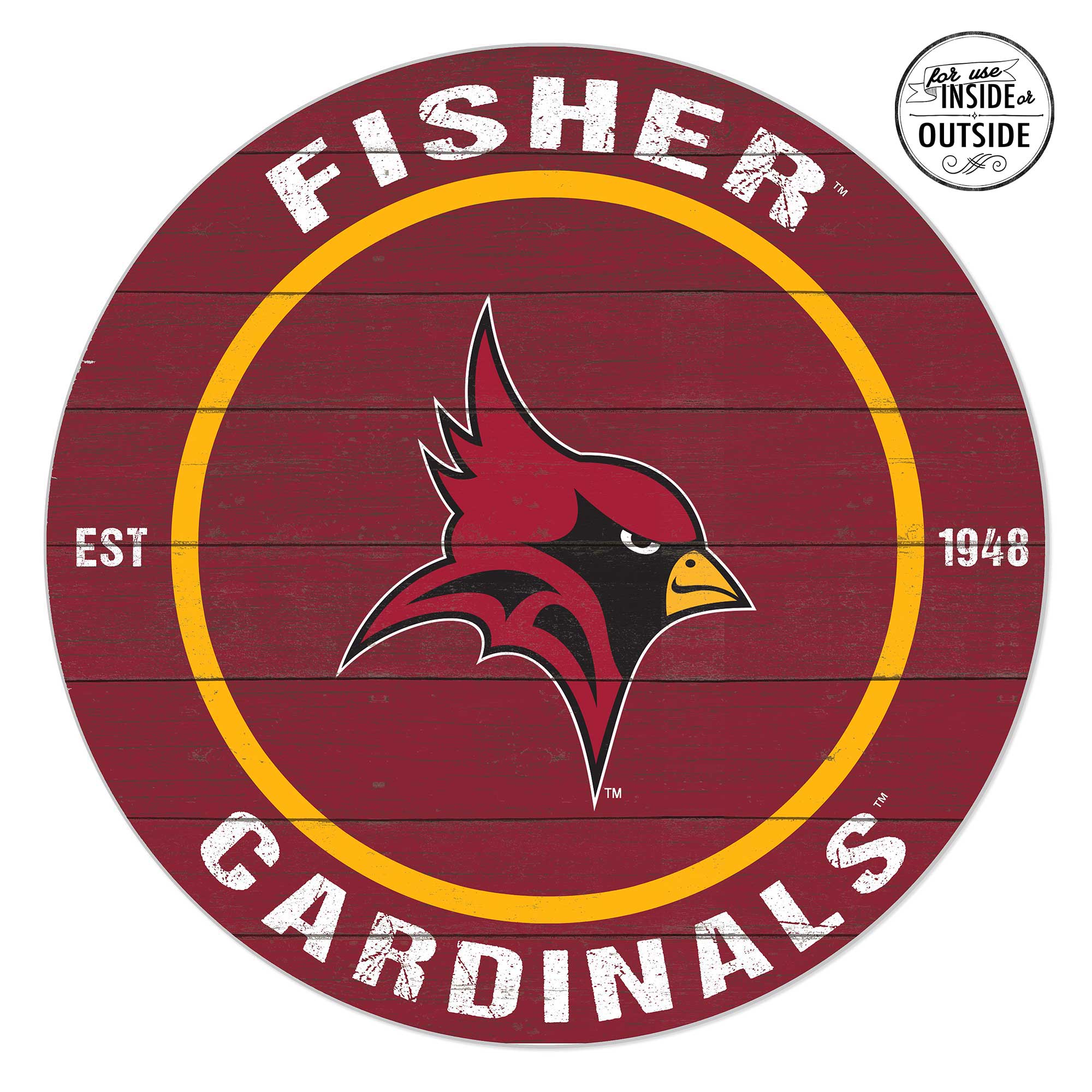 St. John Fisher Cardinals 20" x 20" Indoor/Outdoor Circle Sign