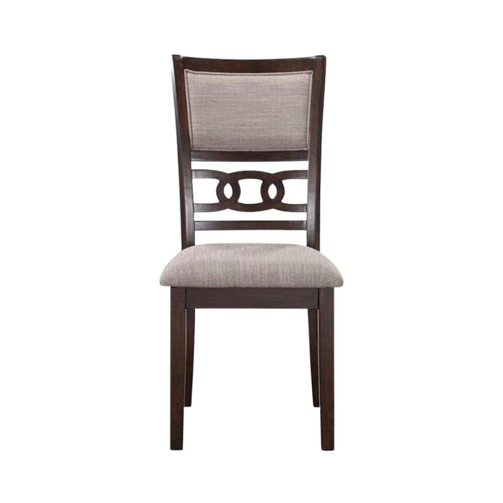 Angle. FurniFact - Solid Wood Dining Chairs Set of 2 Cherry Brown - Cherry.