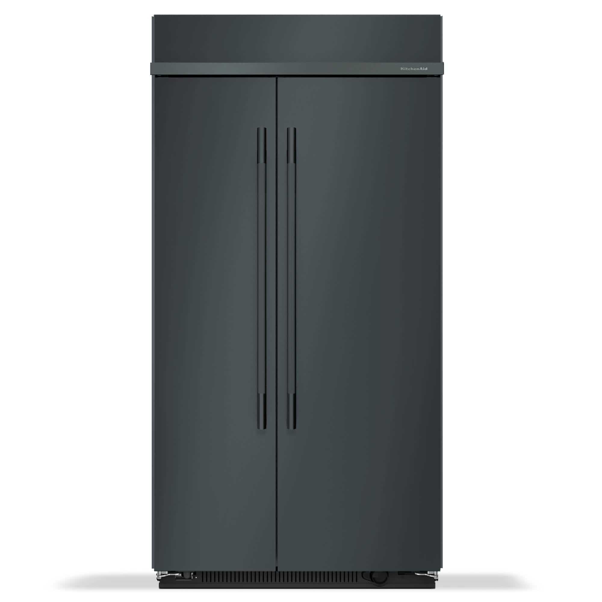 KitchenAid - 25.5 Cu. Ft. Built-In Side-by-Side Refrigerator with Platinum Interior - Juniper - Front_Zoom
