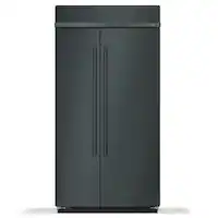 KitchenAid - 25.5 Cu. Ft. Built-In Side-by-Side Refrigerator with Platinum Interior - Juniper - Front_Zoom
