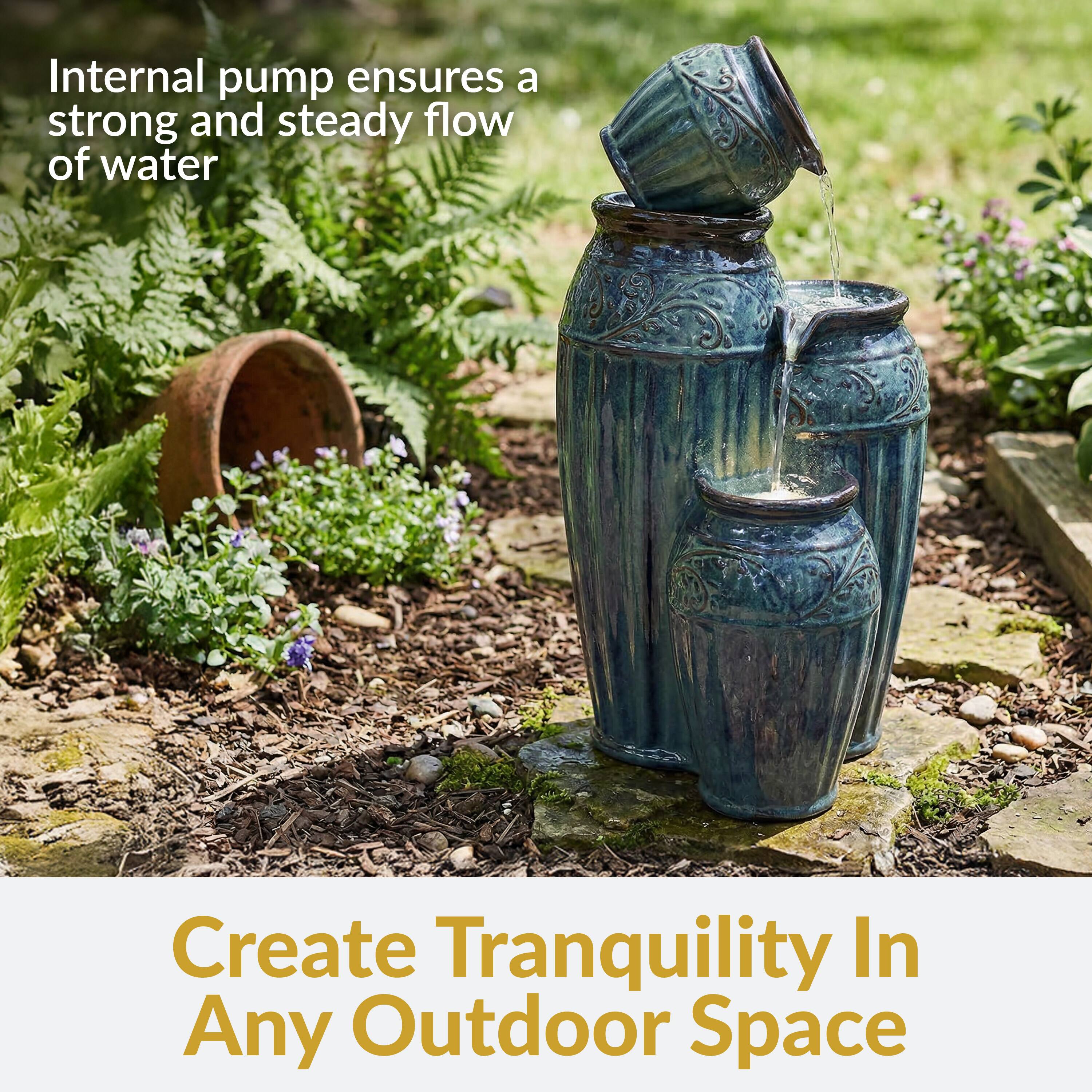 Internal pump ensures a strong and steady flow of water

Create Tranquility In Any Outdoor Space