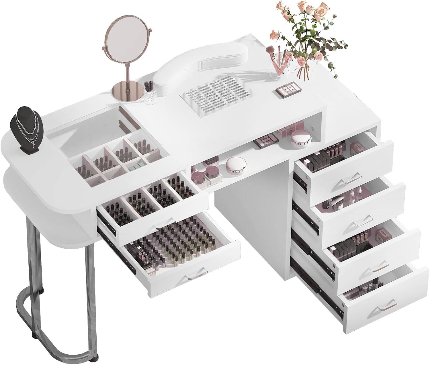 Alt View 1. Circus Cirle - Professional Manicure Table.