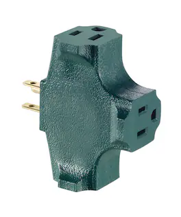 Leviton - Grounded 3 outlets Adapter 1 pk