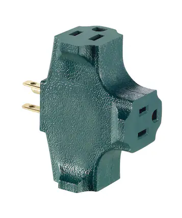 Front. Leviton - Leviton Grounded 3 outlets Adapter 1 pk.
